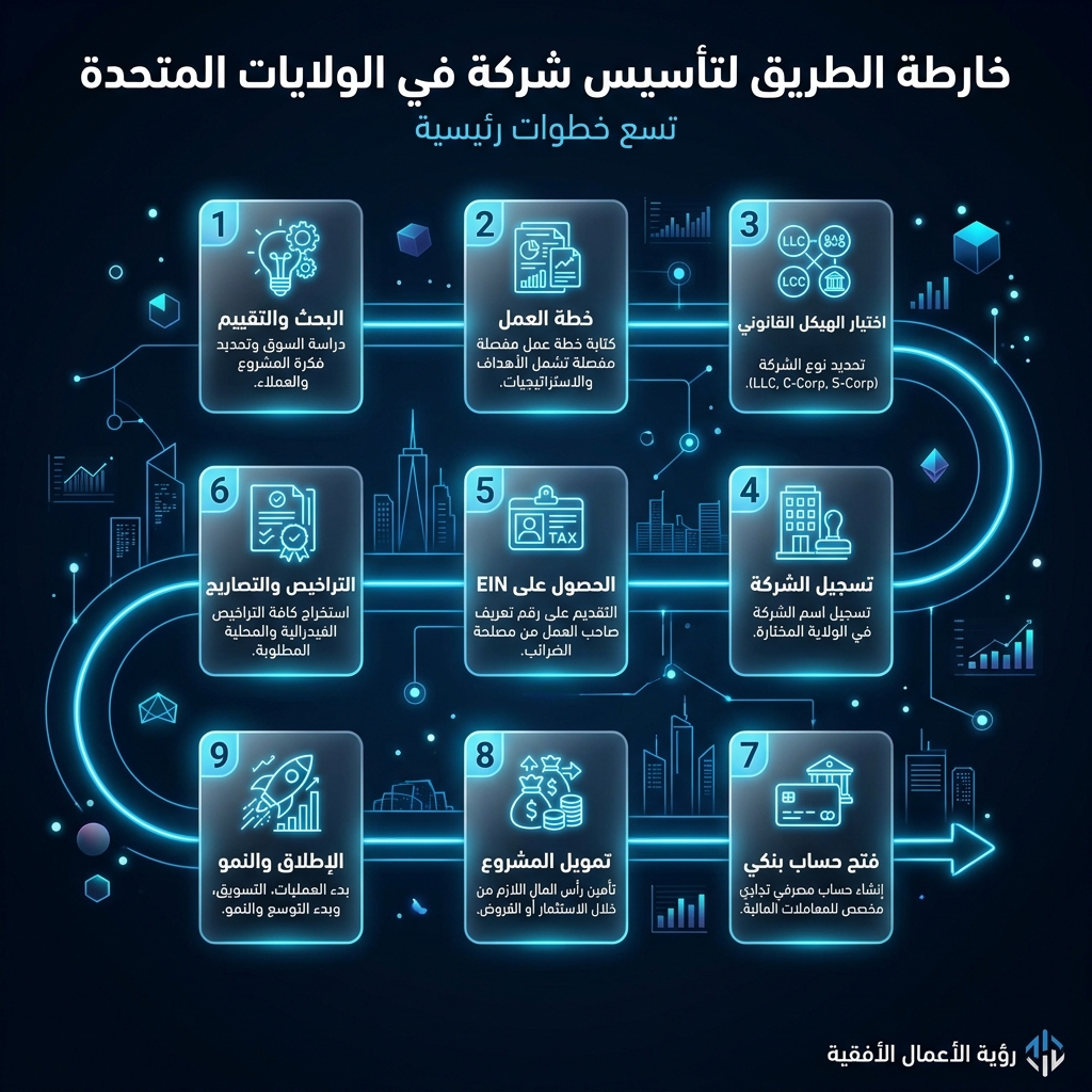 خطوات تأسيس الشركة والحصول على EIN