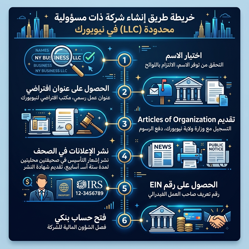 خطوات ومراحل تأسيس شركة في ولاية نيويورك