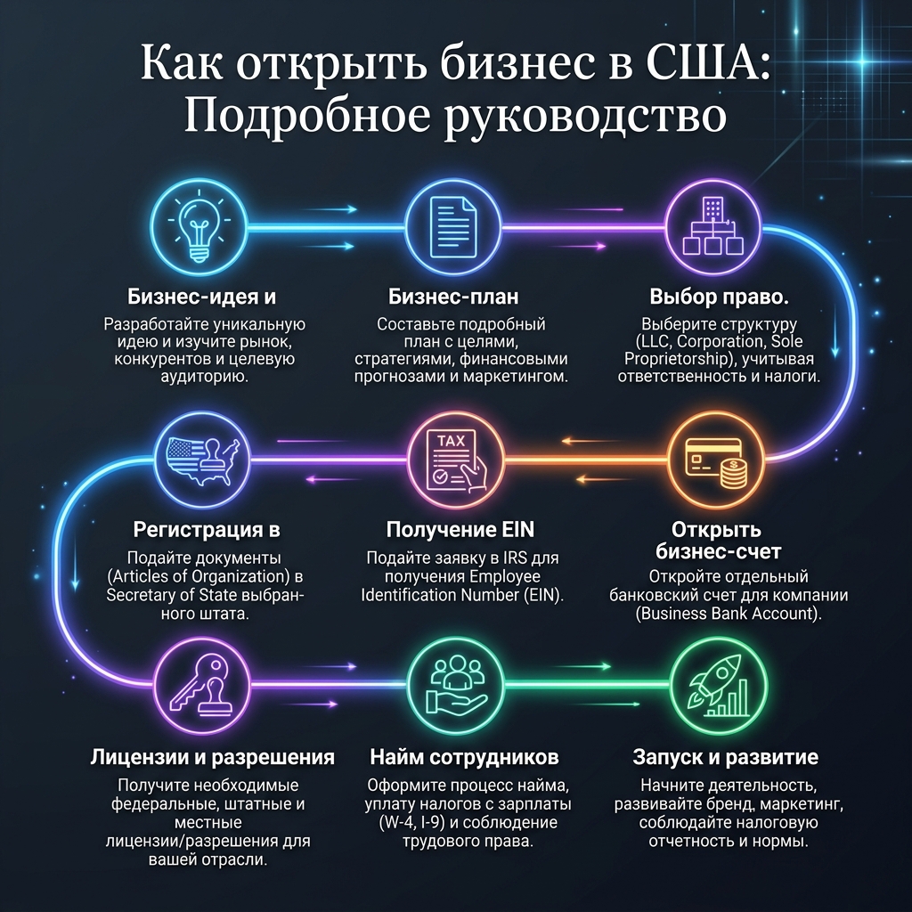 Как открыть бизнес в США: Подробное руководство