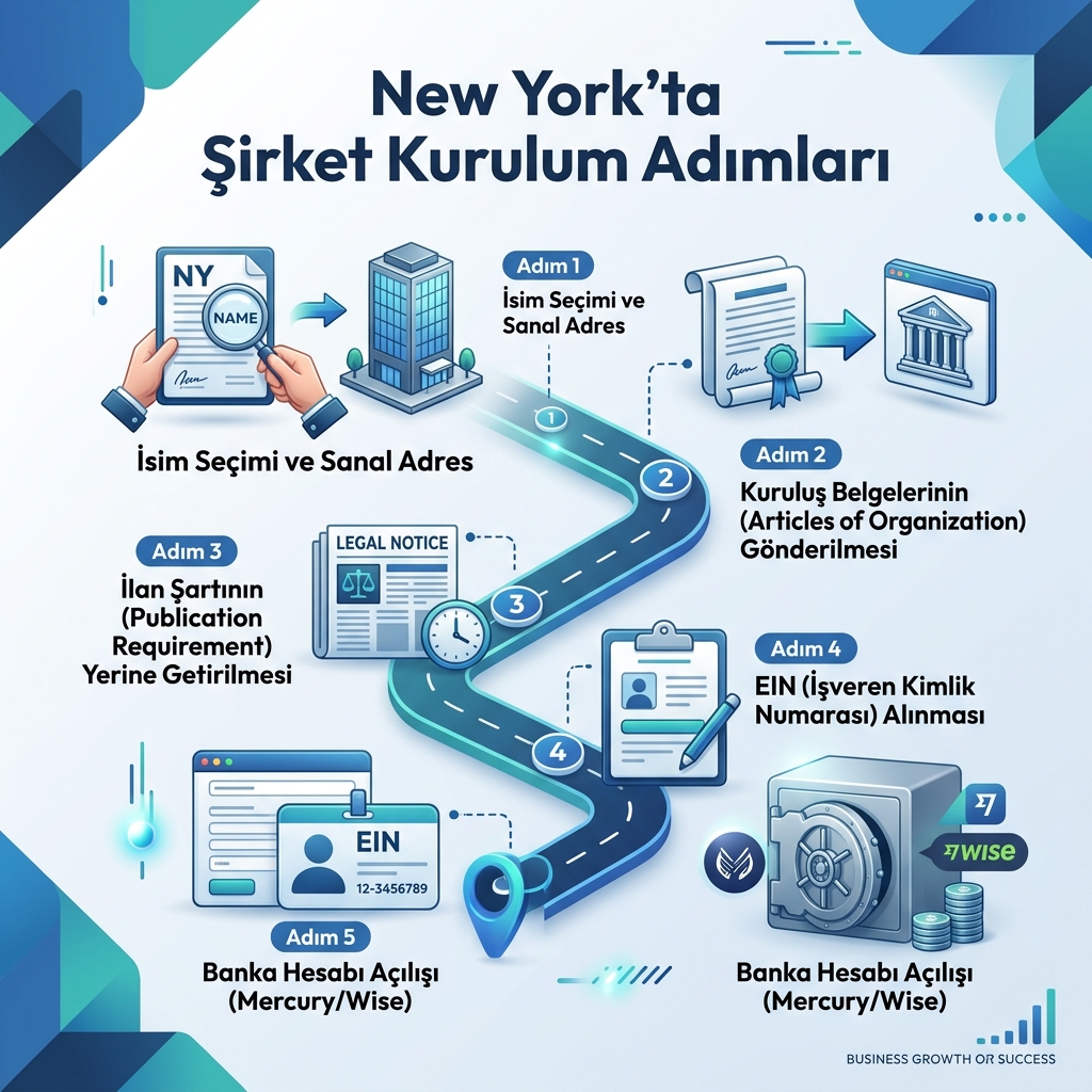 New York LLC kurulum adımları ve tescil yol haritası